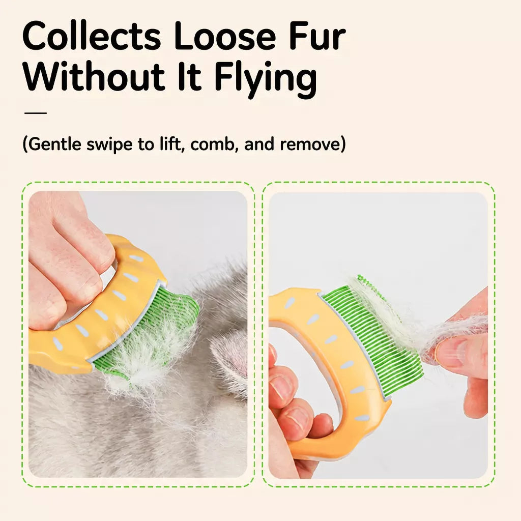 Shell-Shaped Pet Deshedding Comb