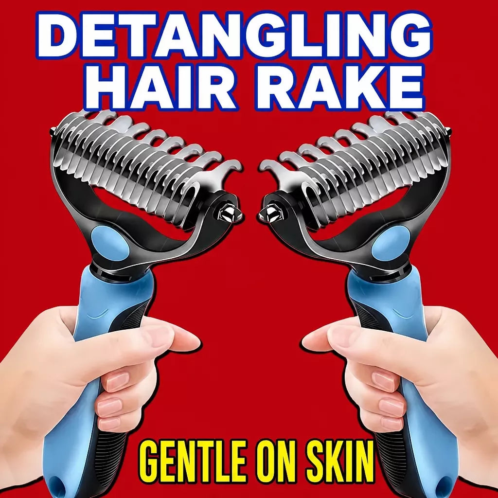 Pet Dematting and Deshedding Comb for Dogs and Cats