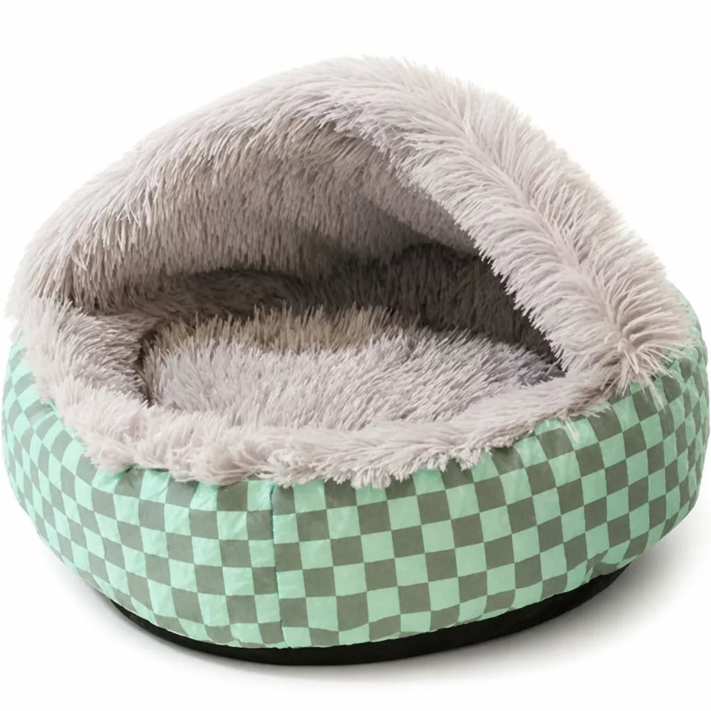 Semi-Enclosed Pet Bed for Cats and Small Dogs