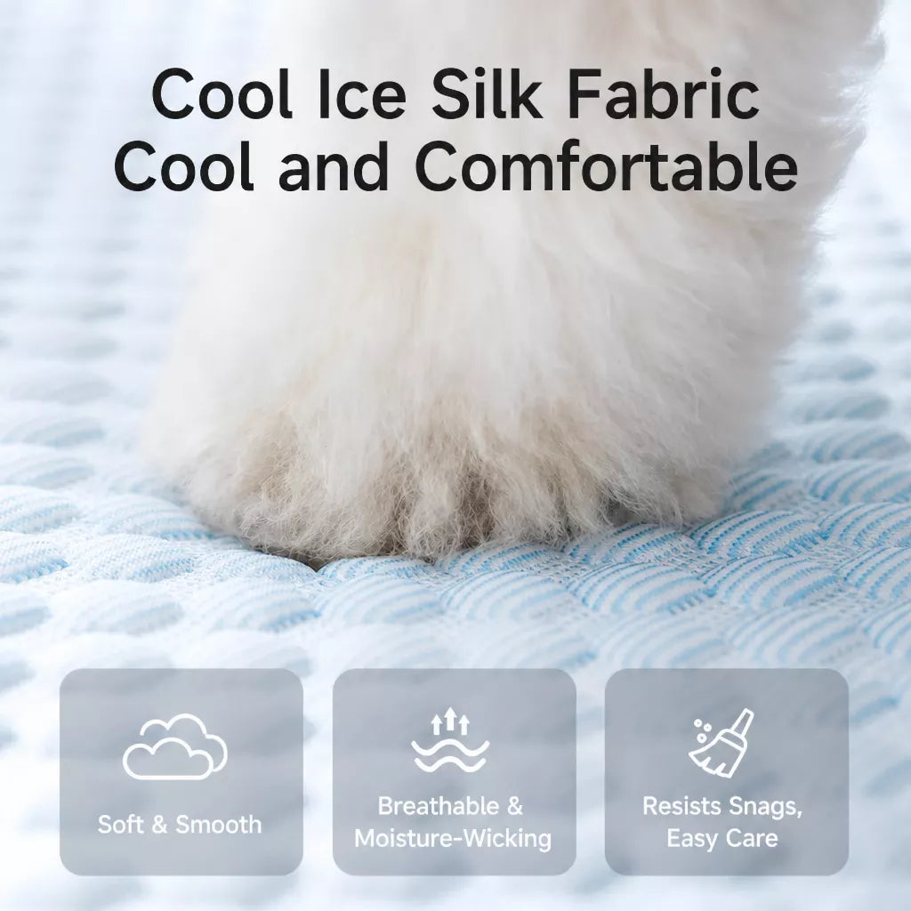 Washable Faux Cotton-Linen Pet Bed Mat for Dogs & Cats
