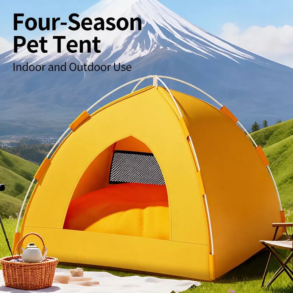 Tent-Style Pet Bed with Removable, Washable Cover