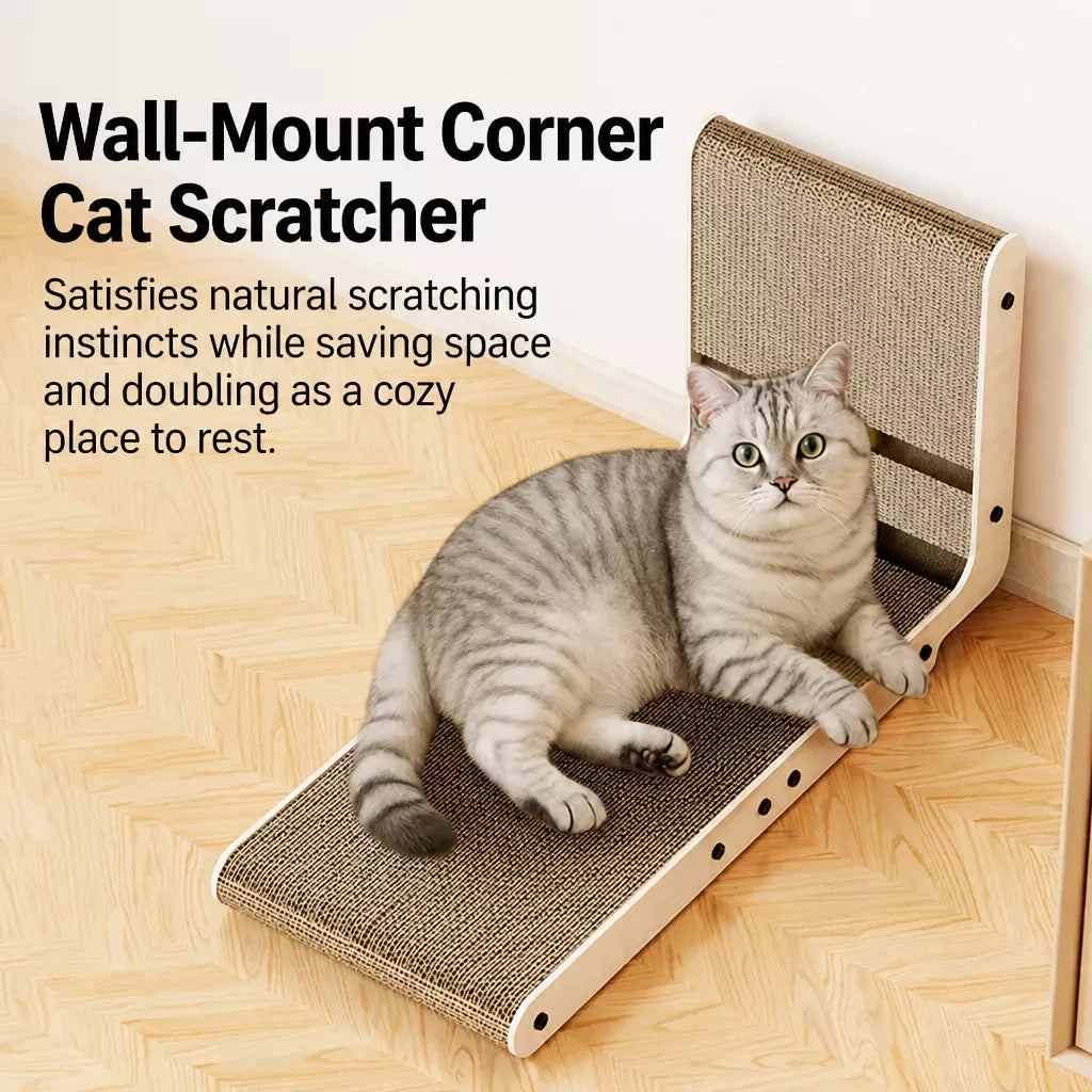 L-Shaped Kraft Paper Cat Scratcher
