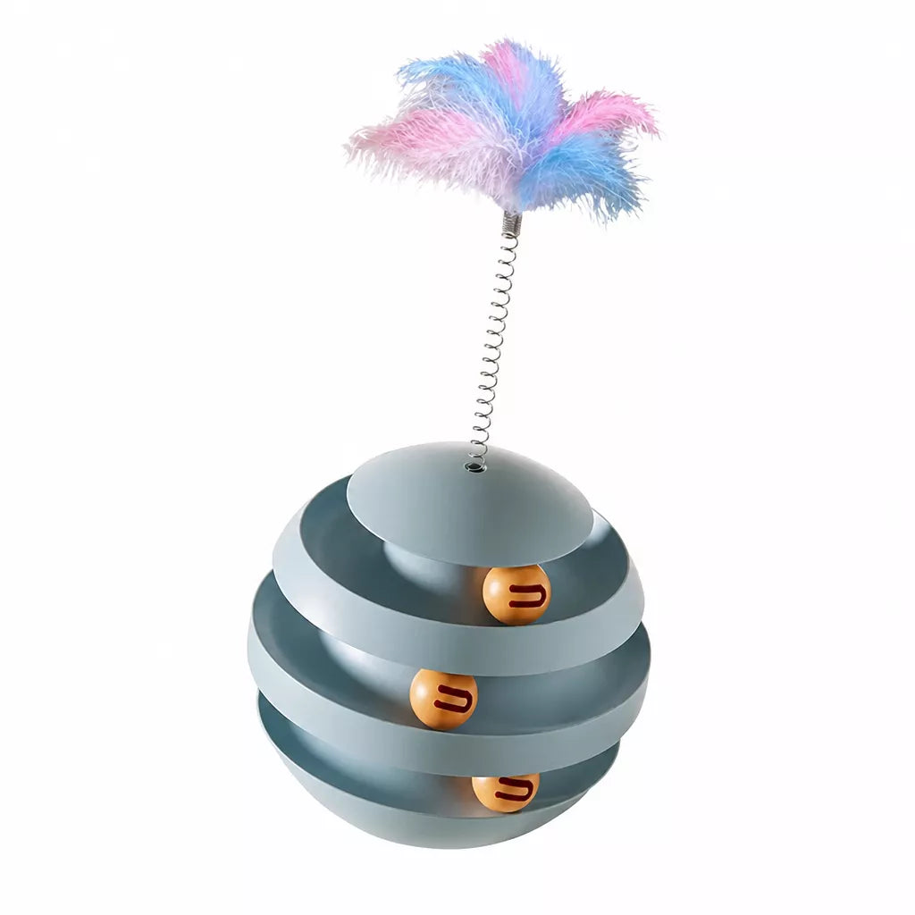 3-Tier Interactive Cat Turntable Toy