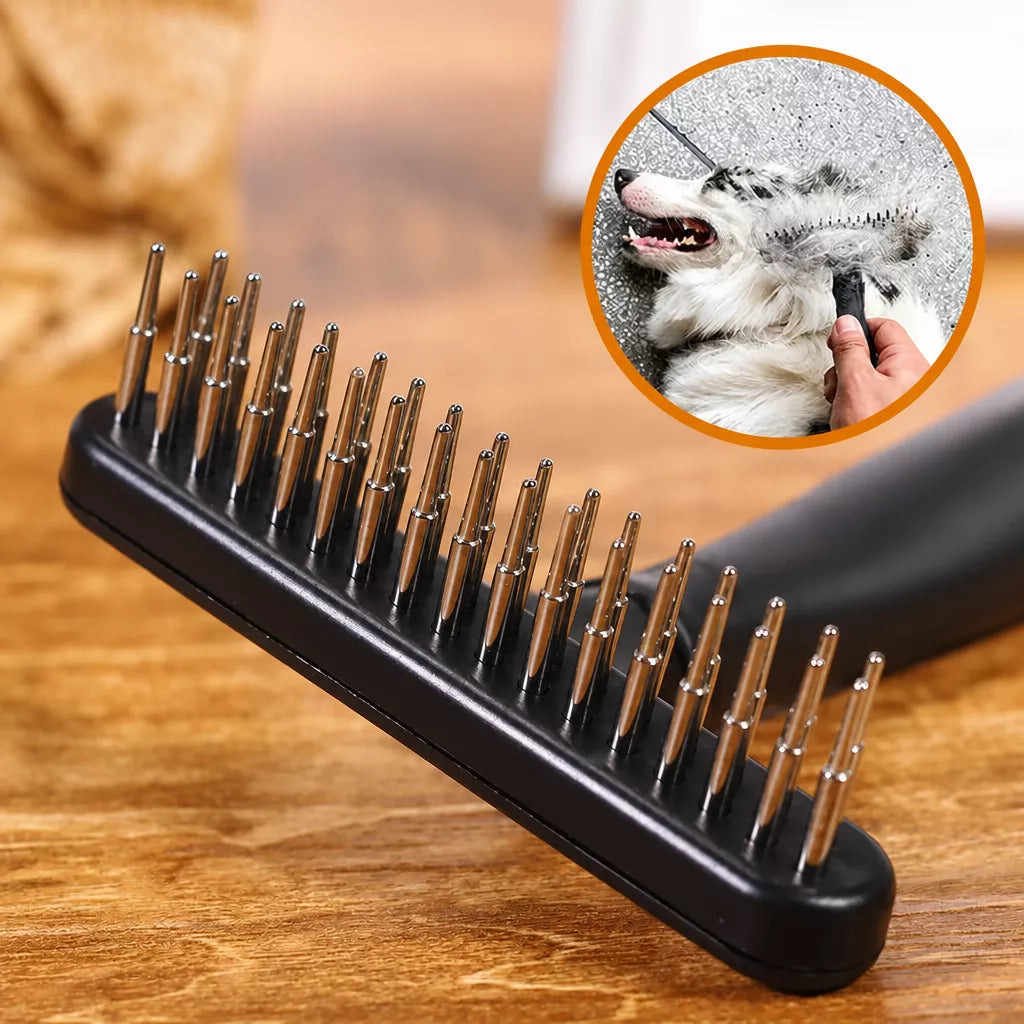 Long-Hair Dog Deshedding Rake Brush