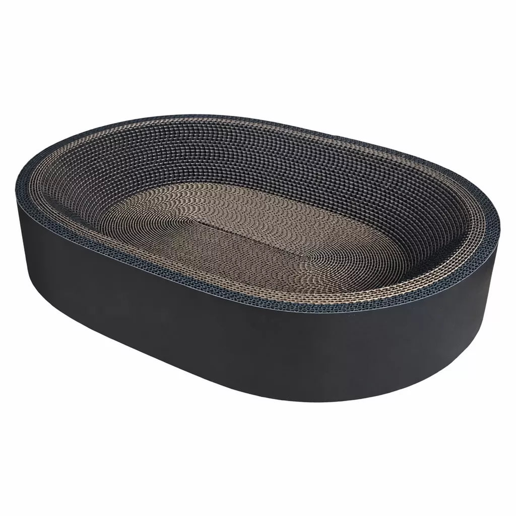 Oval Corrugated Cardboard Cat Scratcher Lounge