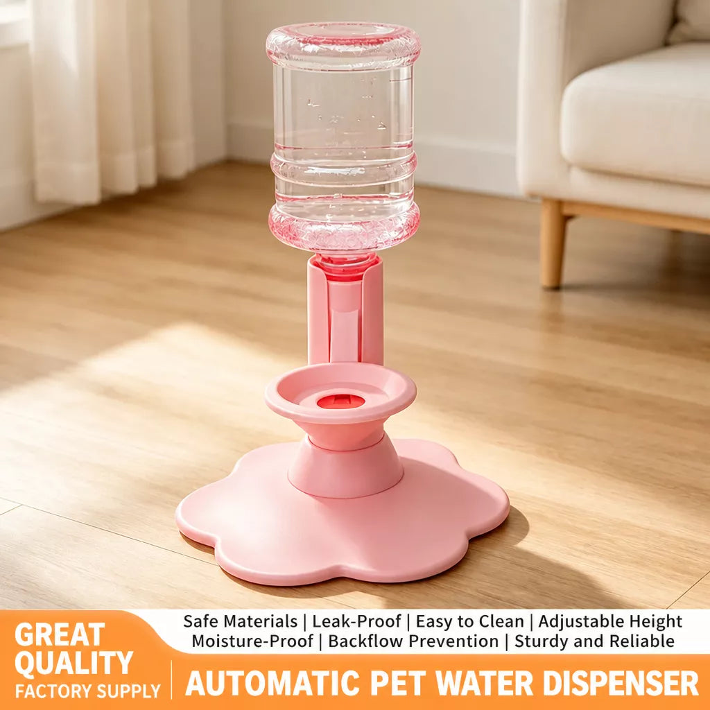 Adjustable-Height Pet Water Dispenser for Cats