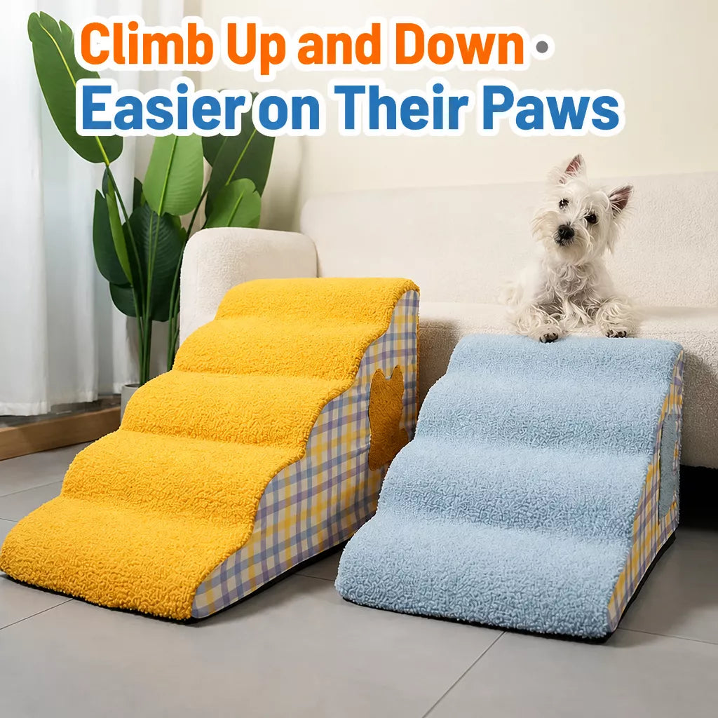 Foam Pet Stairs for Dogs and Cats, 3–5 Steps