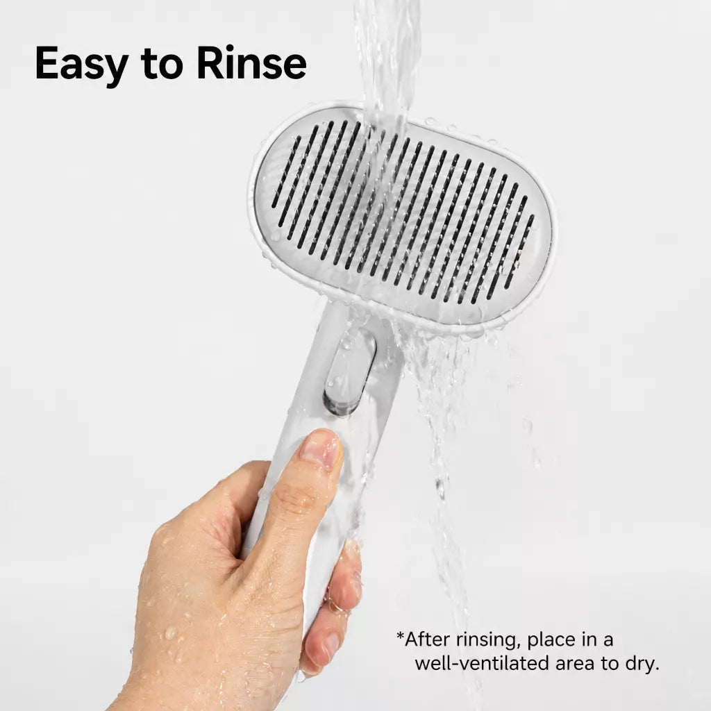 2-in-1 Dog & Cat Grooming Brush with Detangling Comb