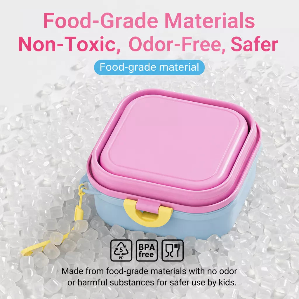 Foldable Double Pet Bowl with Treat Tray, 400 mL Each