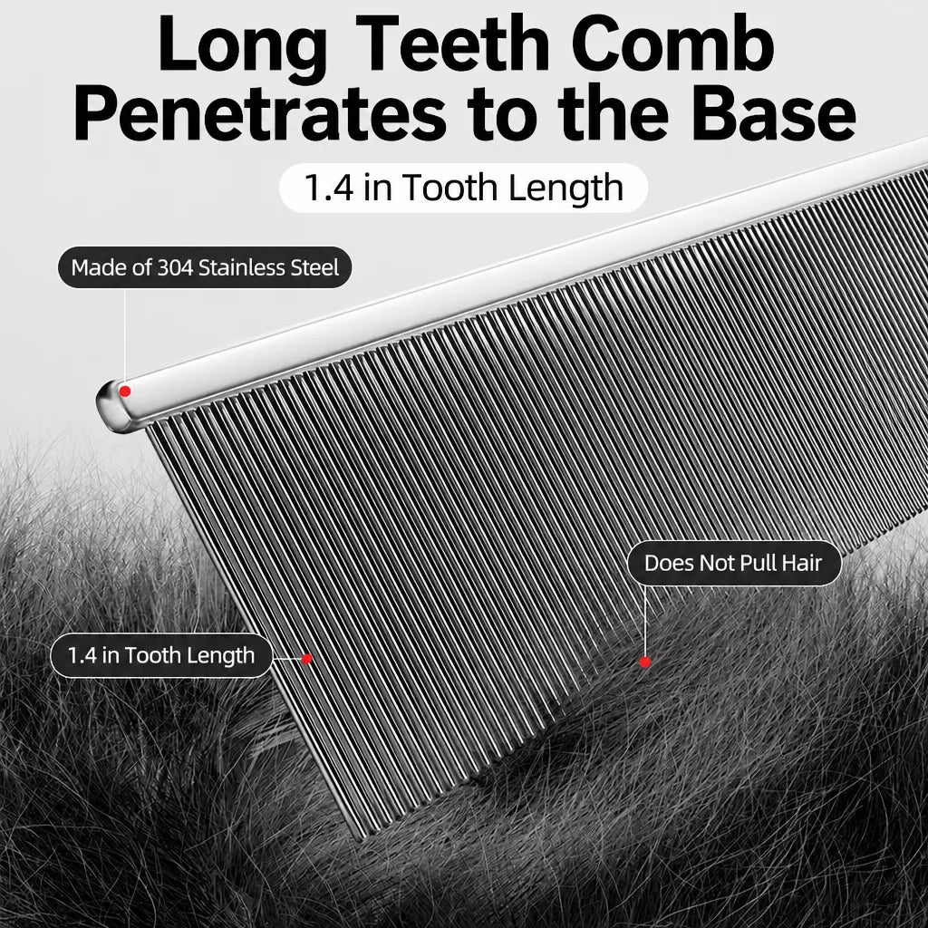 Stainless Steel Pet Grooming Comb for Cats and Dogs