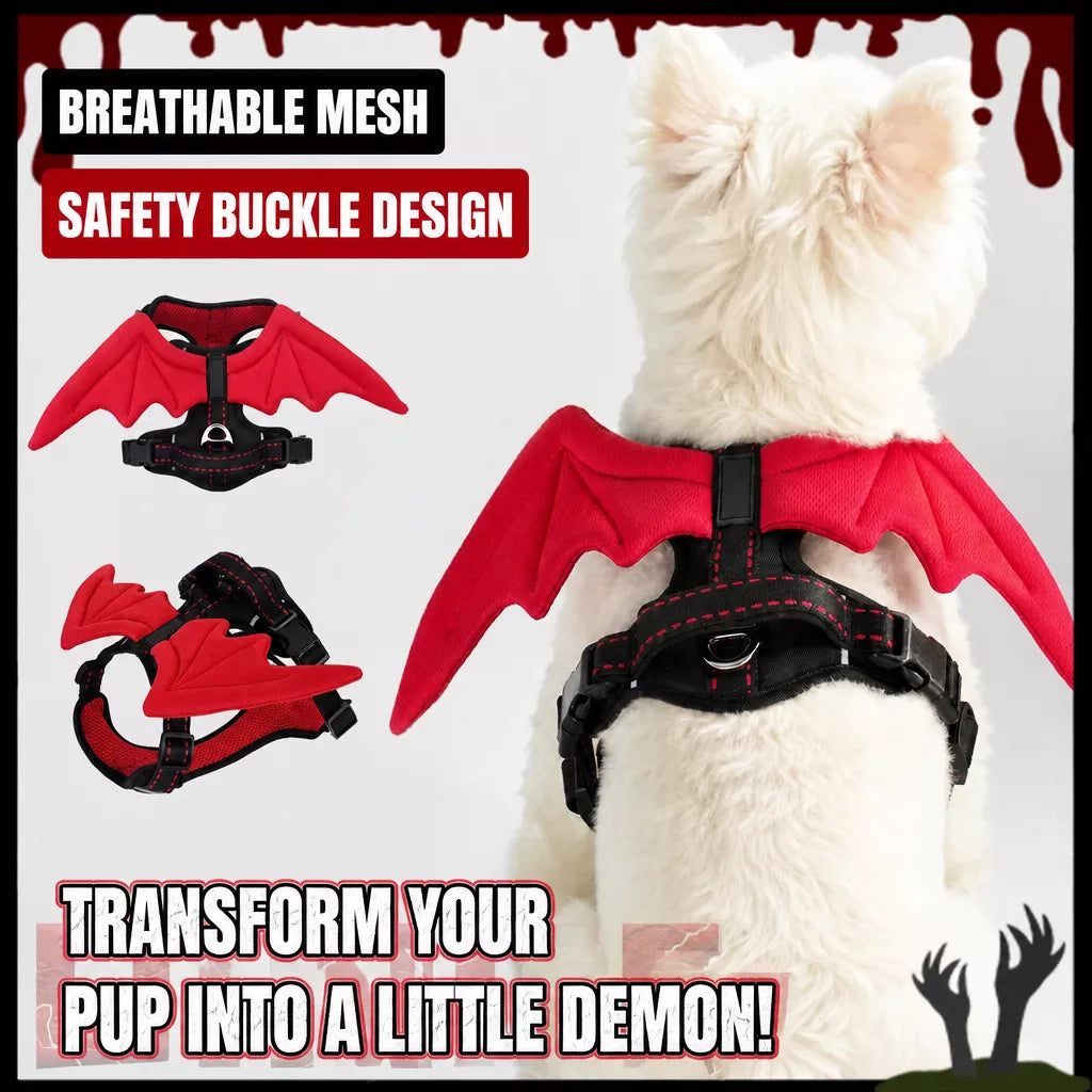 Wing-Detail Nylon Dog Harness