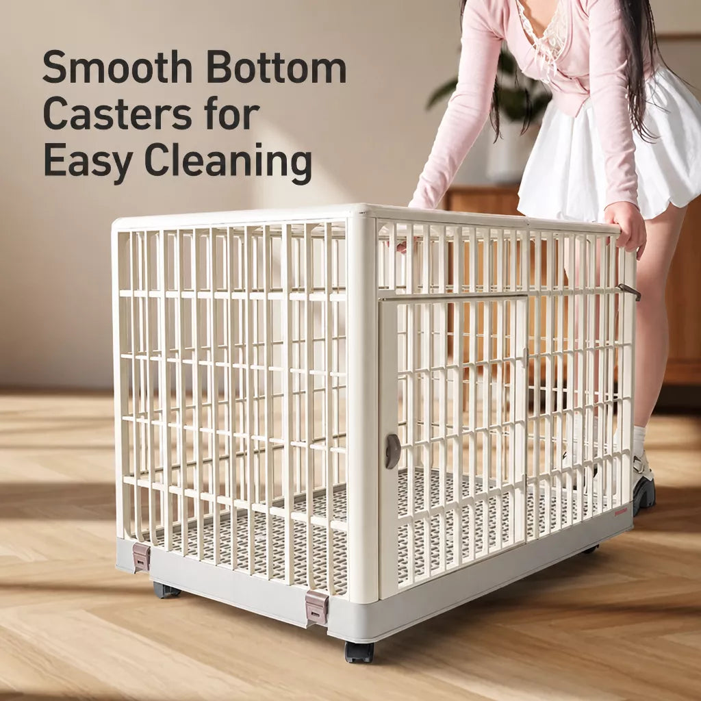 Indoor Pet Crate with Resin Panels and Iron Frame