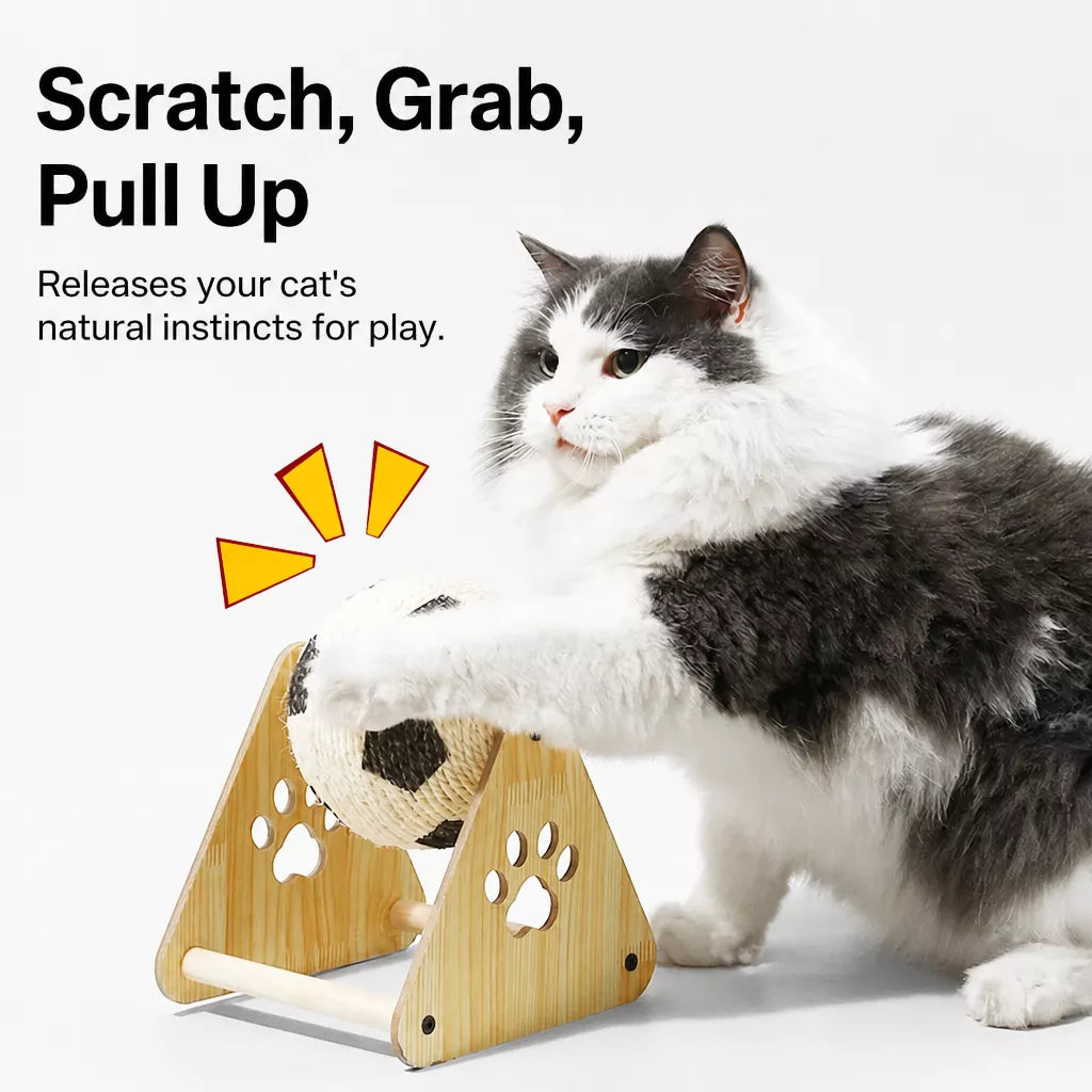 Vertical Sisal Cat Scratcher and Climbing Toy