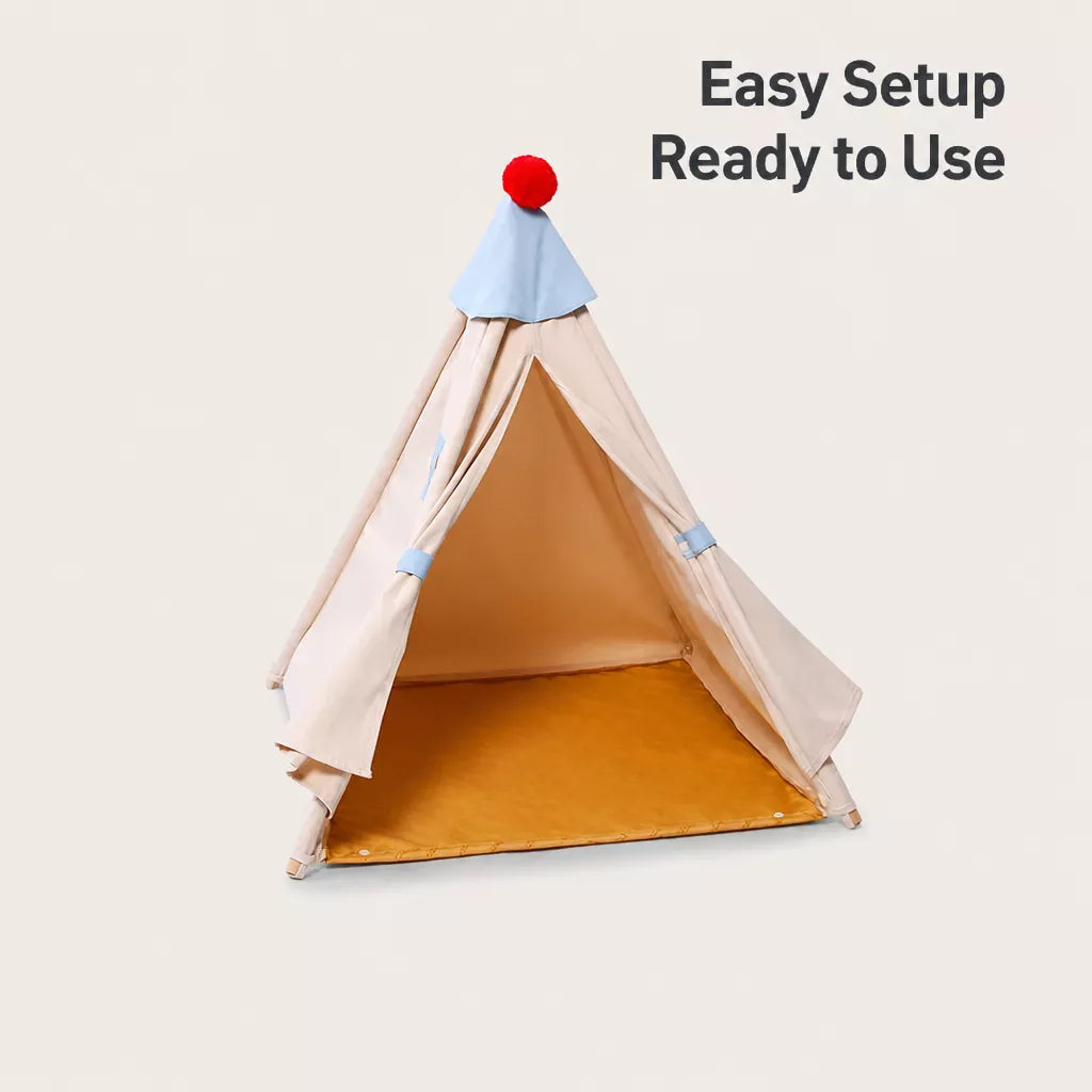 Semi-Enclosed Tent Bed for Small Dogs and Cats