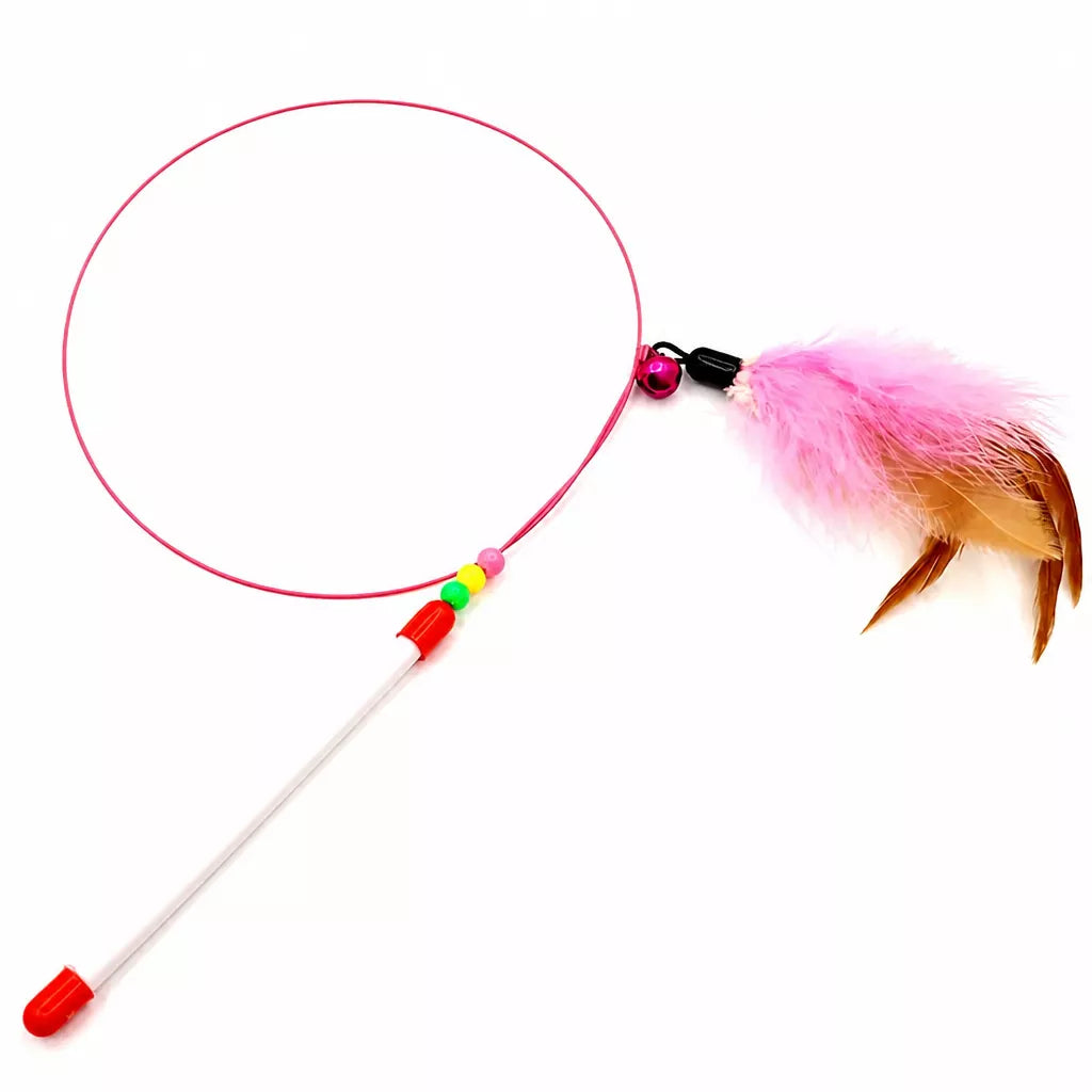 Cat Teaser Wand with Bell and Feather