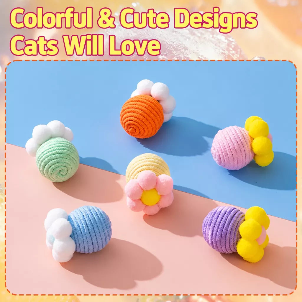 Flower Bell Ball Cat Toy