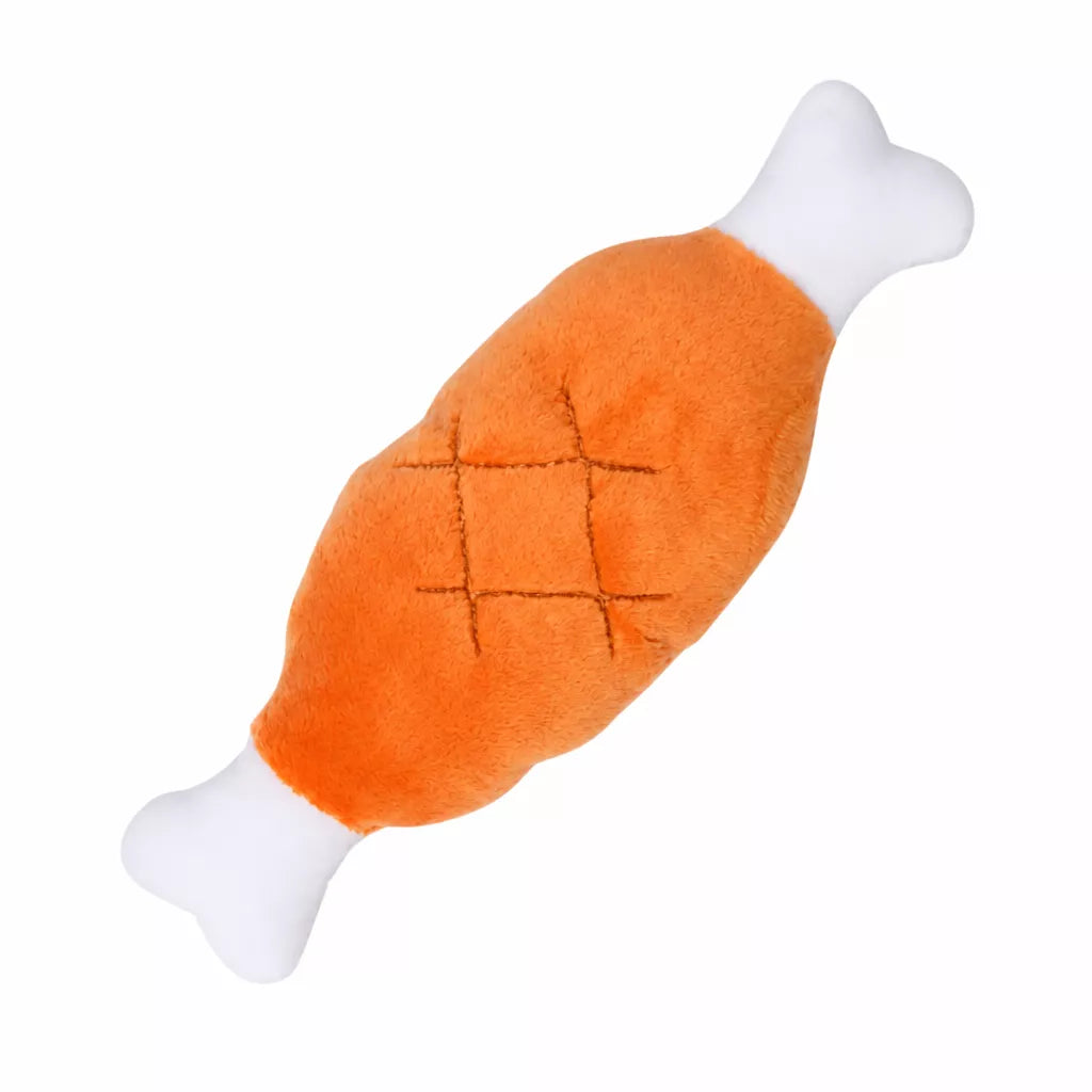 Plush Squeaky Chicken Leg Dog Toy