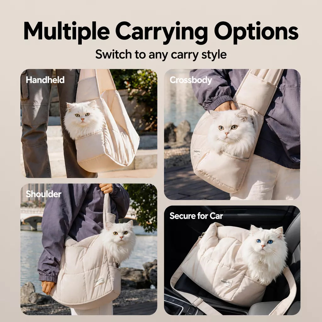 Portable Sling Carrier for Cats and Small Dogs