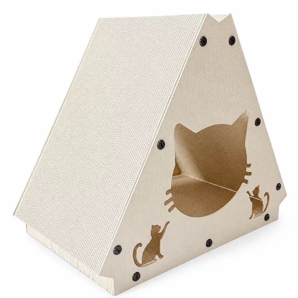 Triangular Cat Scratcher House