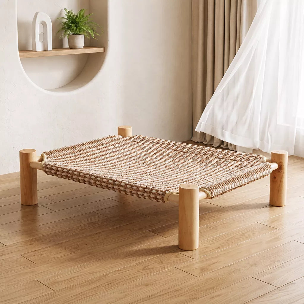 Woven Cat Bed with Scratching Surface