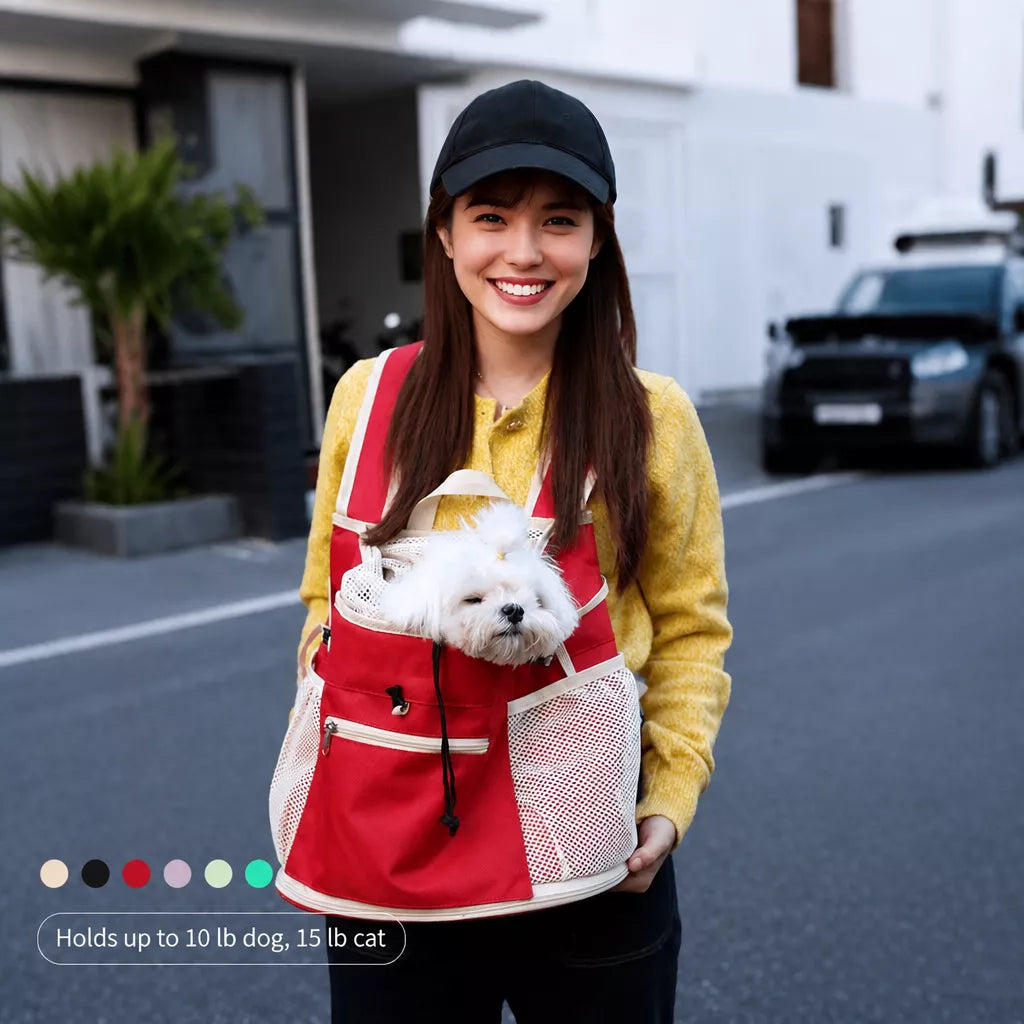 Mesh Backpack Pet Carrier for Small Cats and Dogs