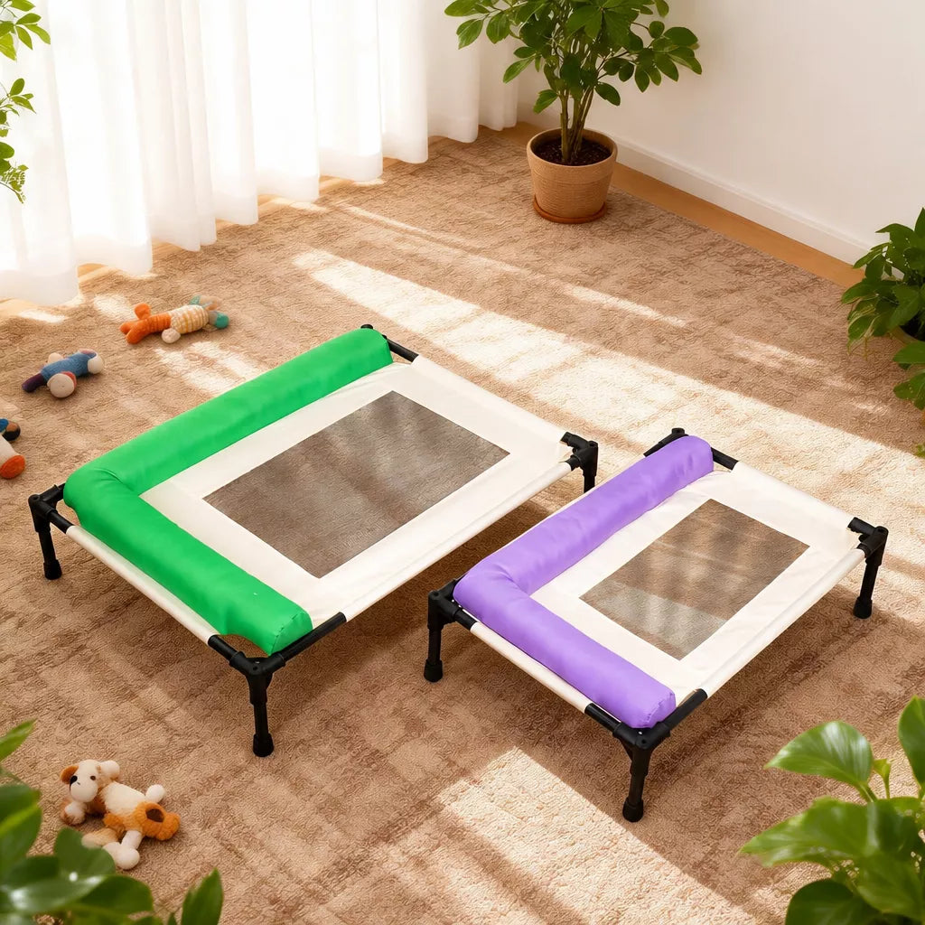 Elevated Pet Cot Bed with Removable Washable Cover