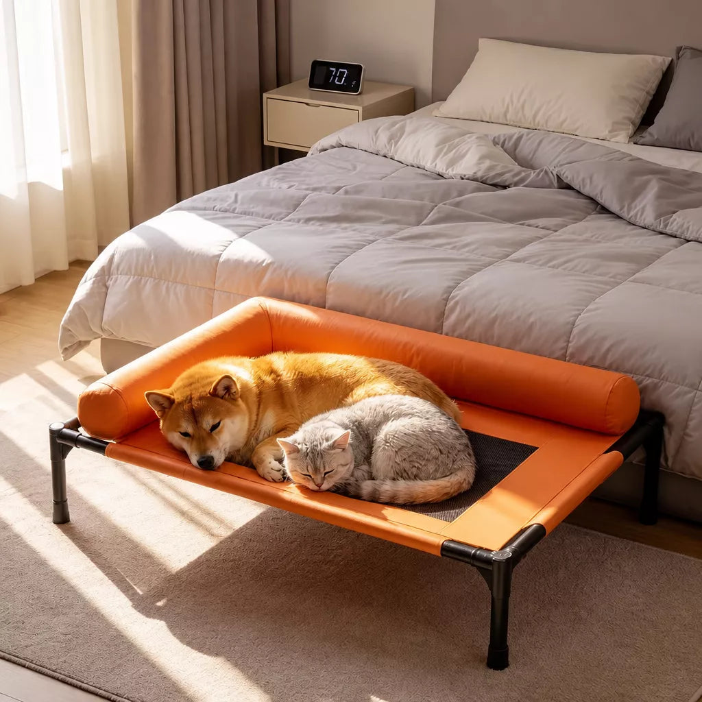 Raised Cot-Style Pet Bed for Small to Medium Dogs and Cats