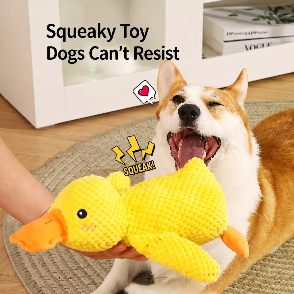 Plush Squeaky Duck Toy for Dogs and Cats