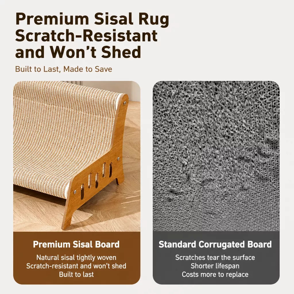 Two-in-One Sisal Cat Scratcher Lounger Bed