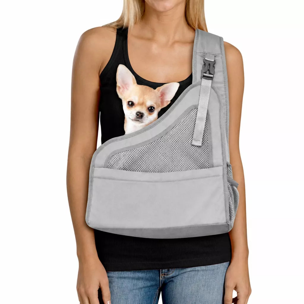 CUBY Breathable Mesh Crossbody Pet Carrier for Cats and Small Dogs