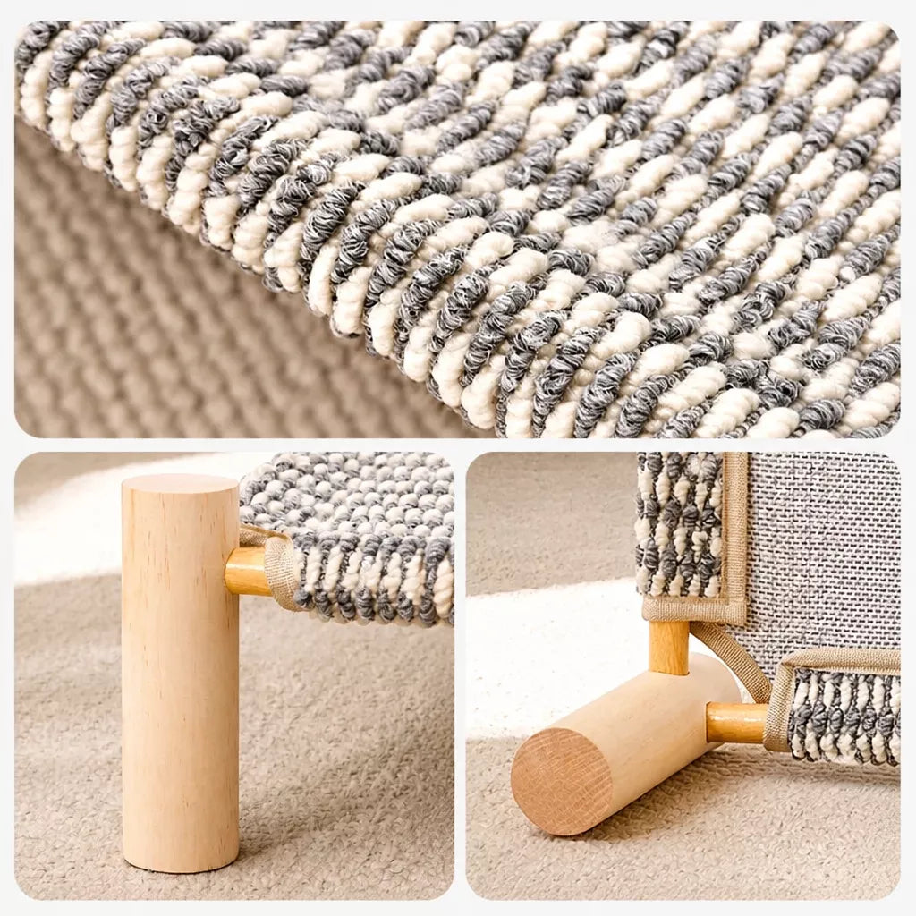 Cot-Style Pet Bed with Scratching Surface