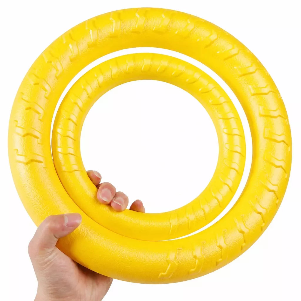 Interactive Dog Toy with Flying Disc, Tug Ring & Floating Ball