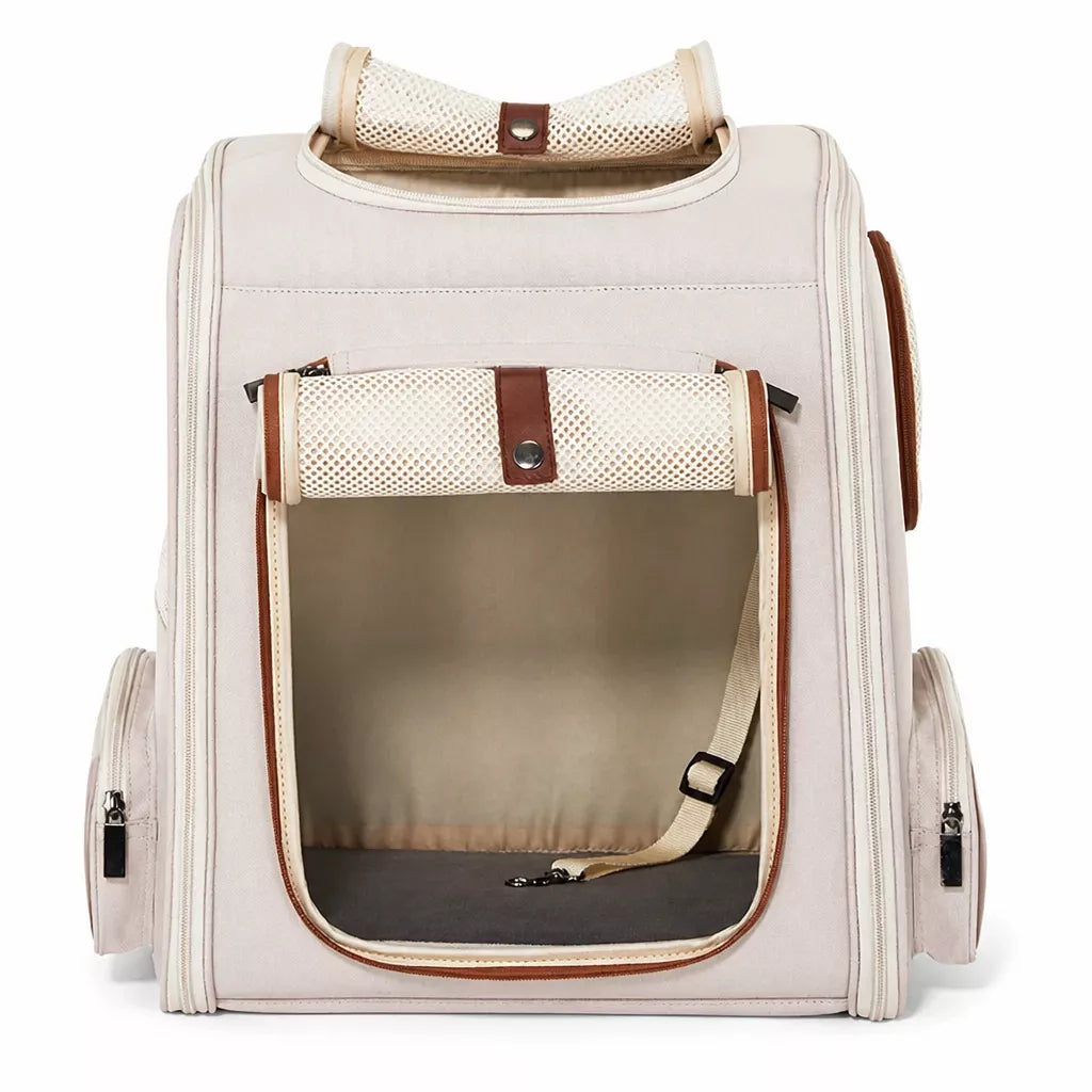 Canvas Pet Carrier Backpack for Cats and Small Dogs