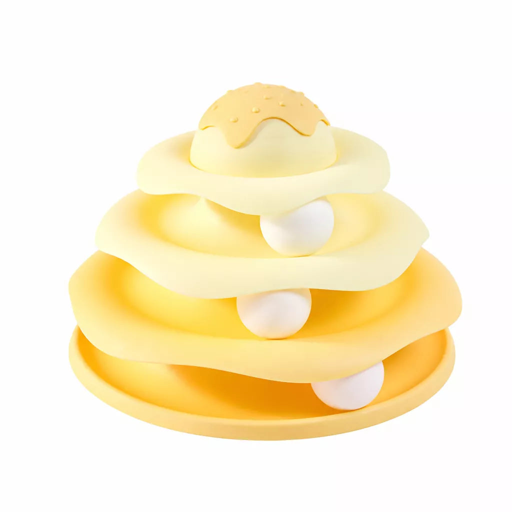 Cat Spinning Track Ball Toy with Tumbler Base