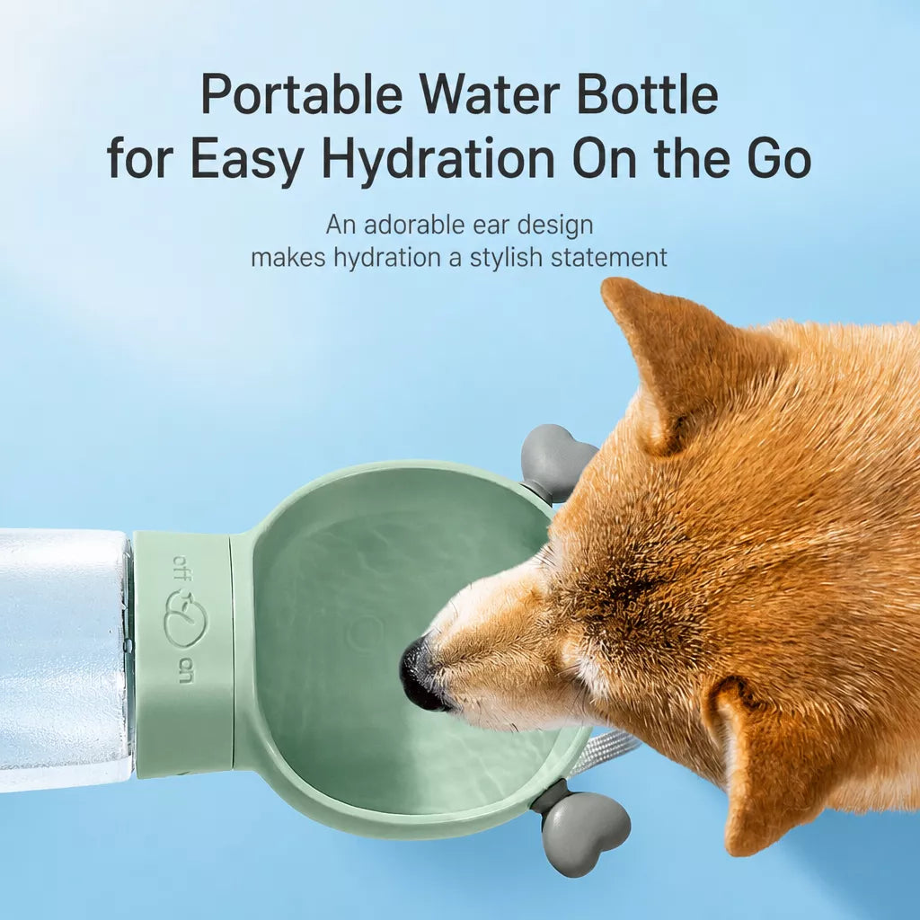 Portable Dog Water Bottle with Foldable Cup for Travel