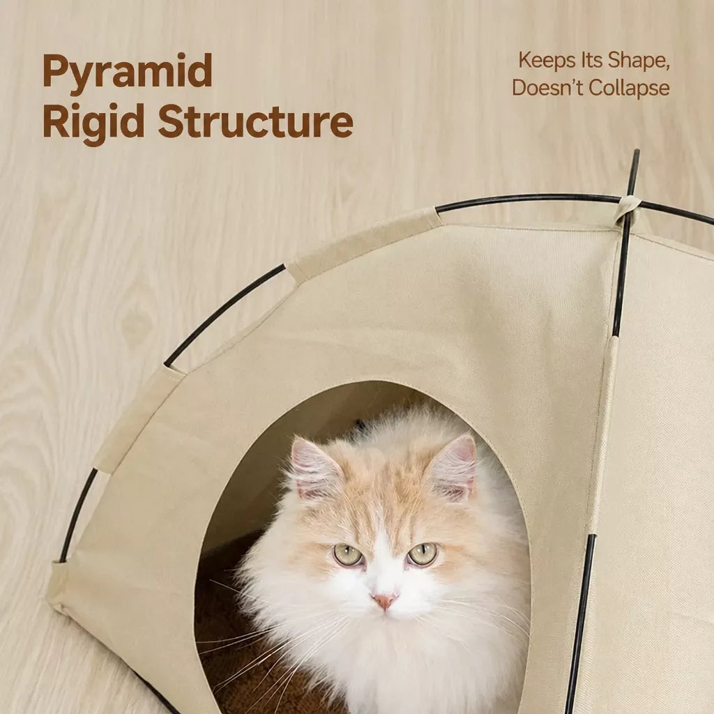 Portable Enclosed Pet Tent Bed with Ventilated Design