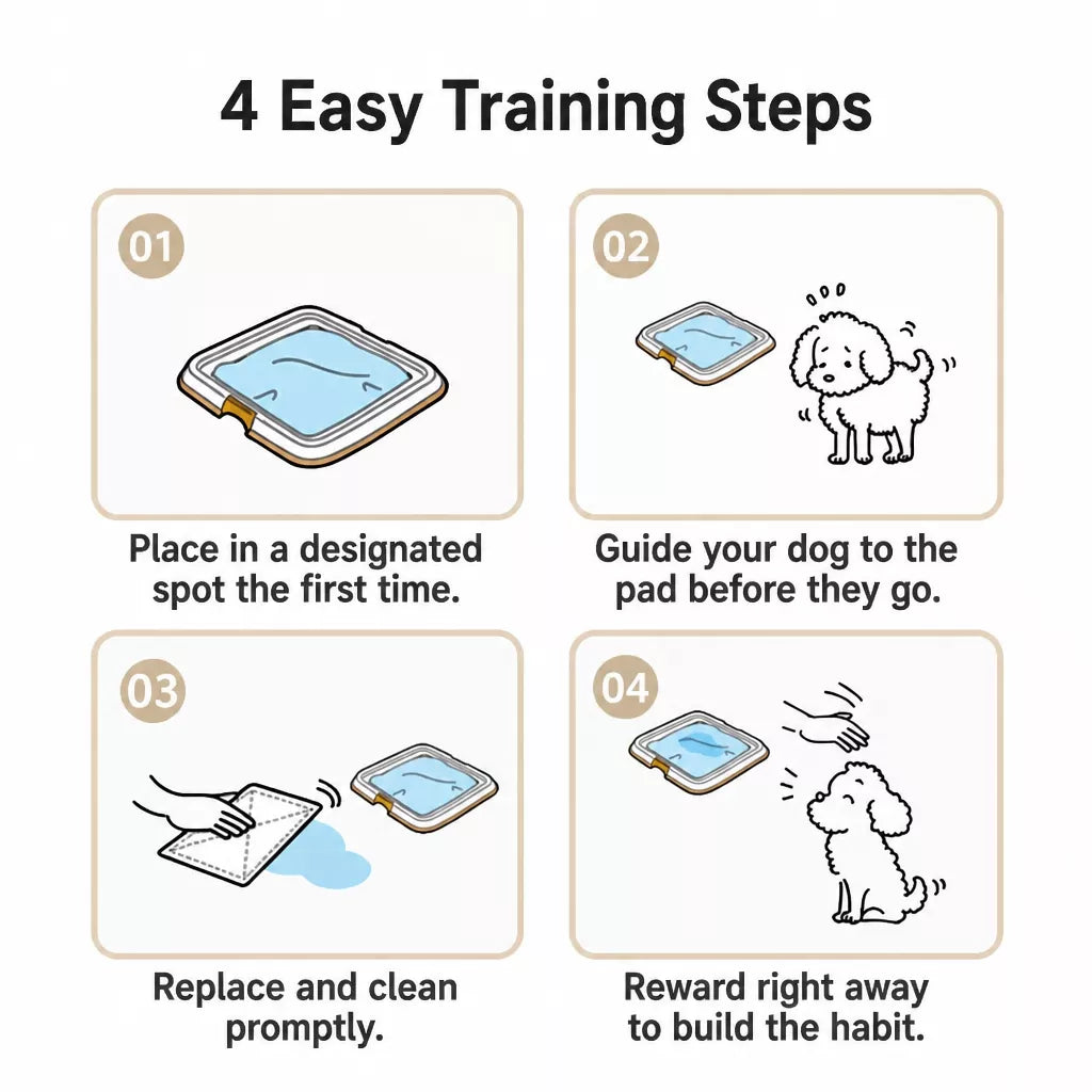 Plastic Dog Potty Tray with Grid for Indoor House Training