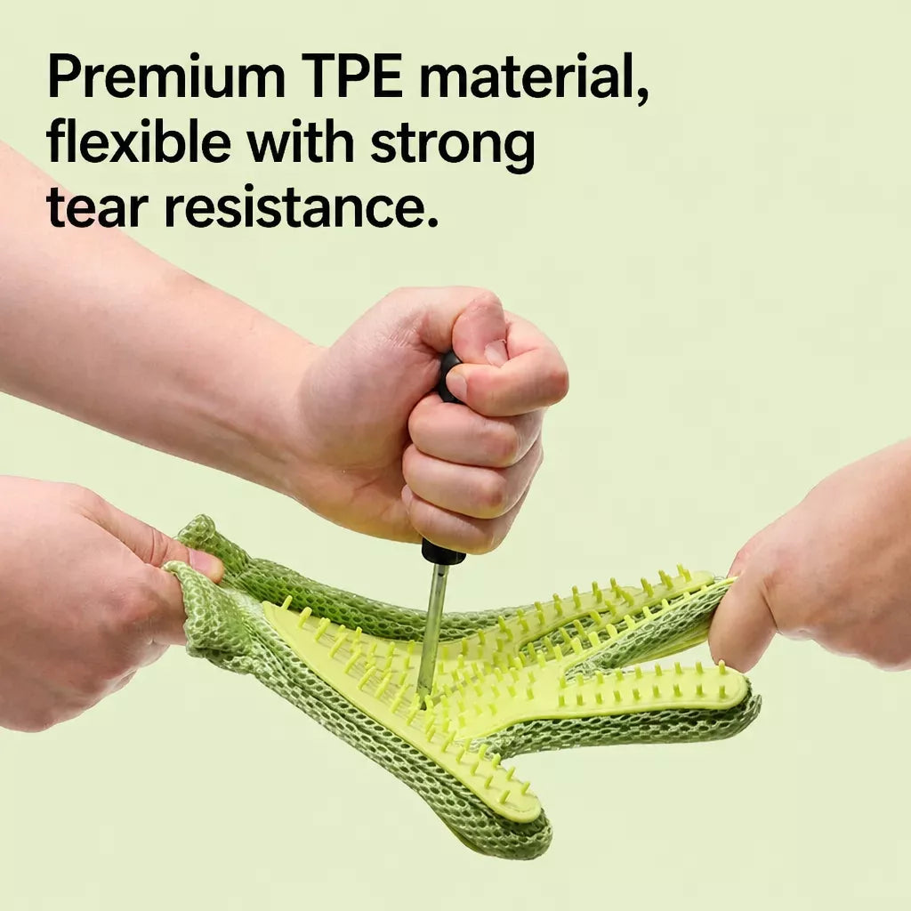 Double-Sided Cat Grooming Glove for Loose Fur