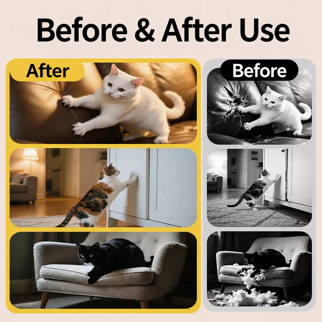 Peel-and-Stick Felt Cat Scratcher Wall Mat