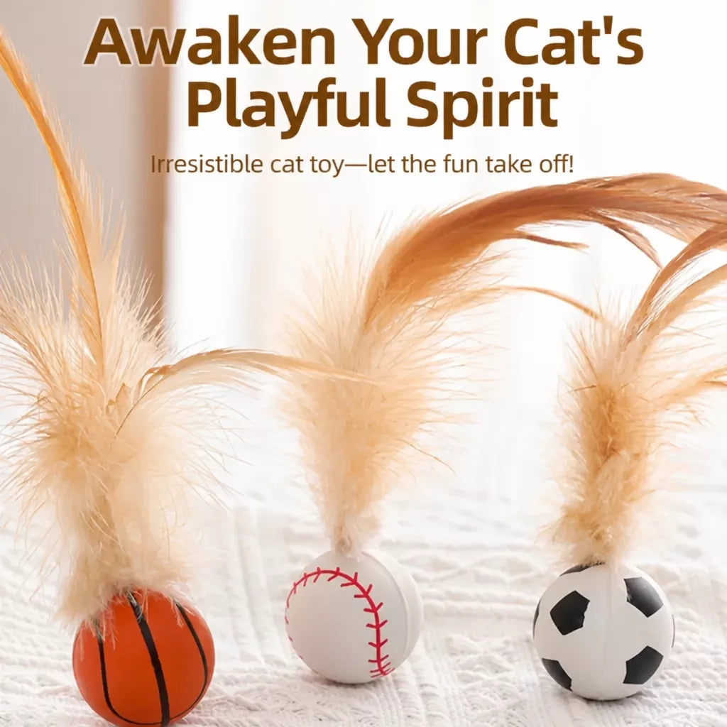 Cat Feather Ball Toy