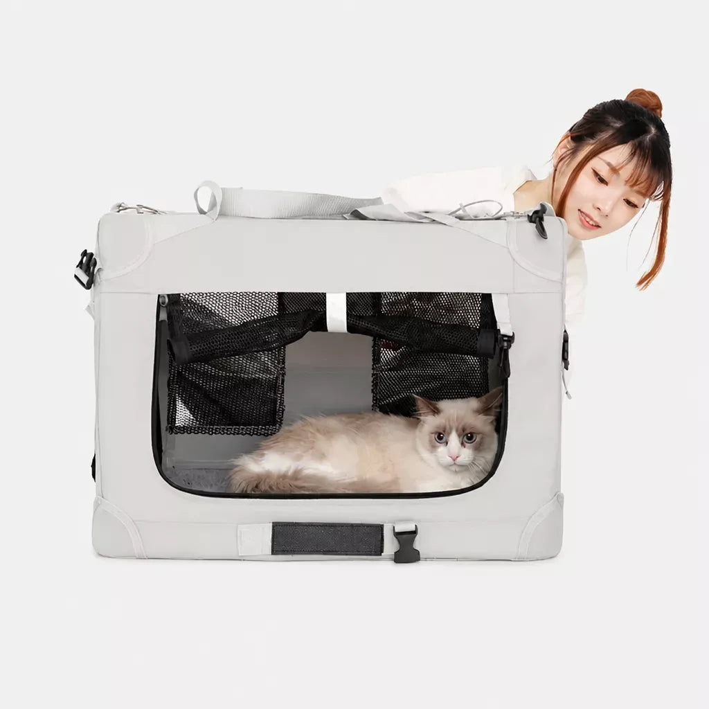 Large Foldable Pet Carrier for Cats and Dogs