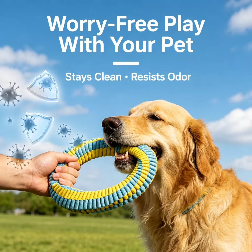 Knotted Nylon Dog Rope Tug Toy for Interactive Play