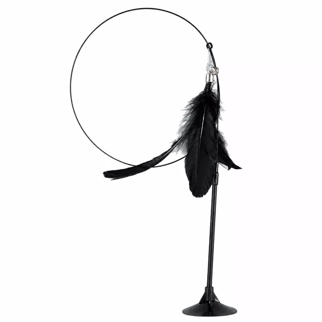 Cat Teaser Toy with Suction Cup Base and Wand