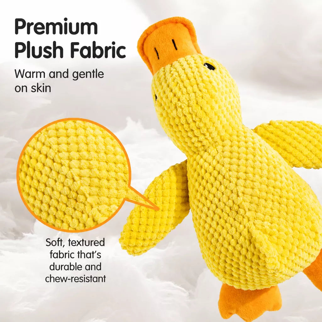 Plush Duck Cat Toy with Crinkle Paper and Catnip