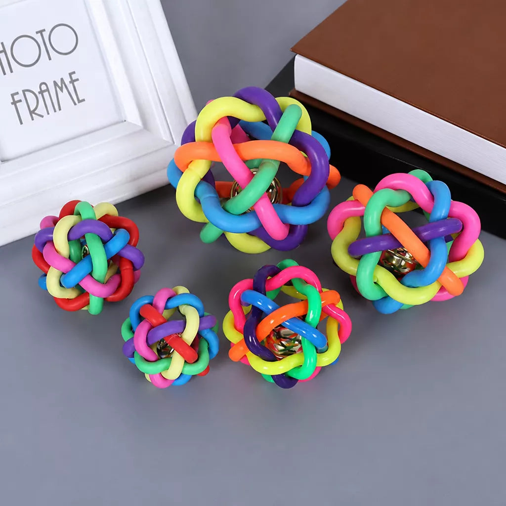 Squeaky Rope Ball Toy for Cats and Dogs