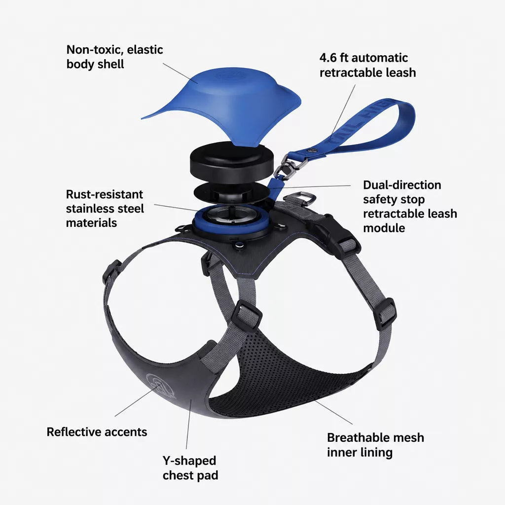 Nylon Dog Harness and Leash Set