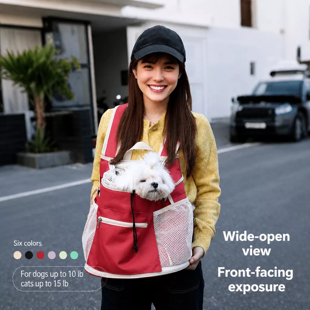 Mesh Backpack Pet Carrier for Small Cats and Dogs