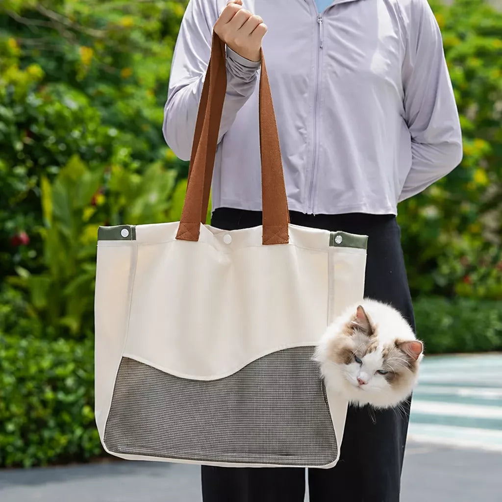 Adjustable Shoulder Pet Carrier for Cats and Small Dogs