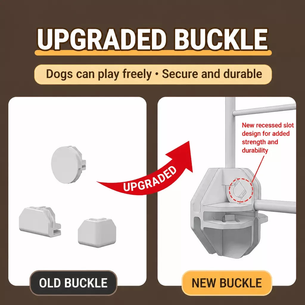 Indoor Dog Crate with Toilet Tray and Separate Living Area