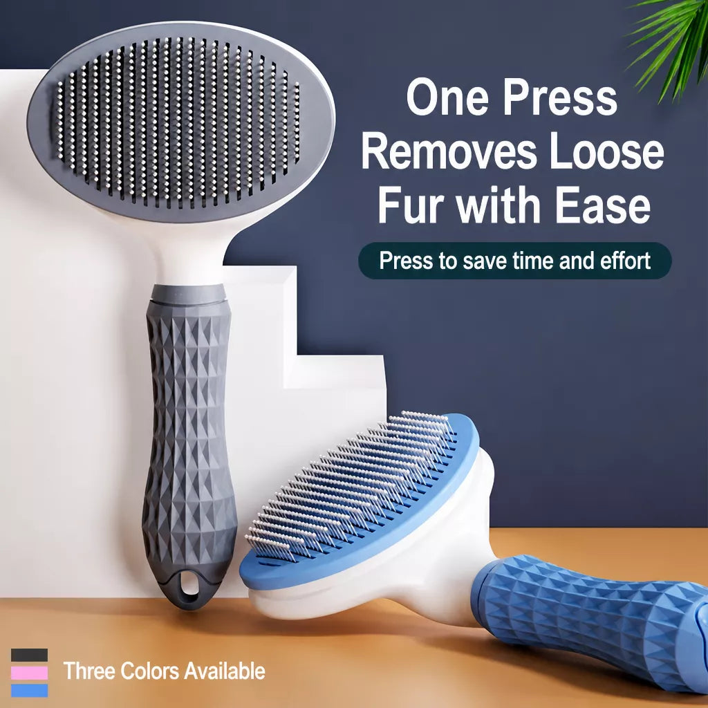 Self-Cleaning Pin Brush for Dogs & Cats